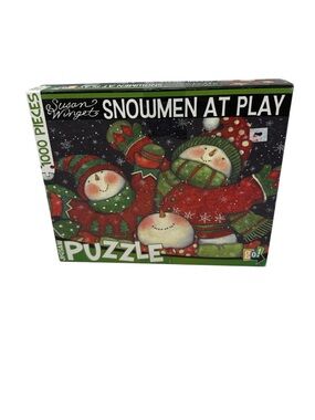 1000 Piece Snowmen At Play Puzzle by Susan Winget